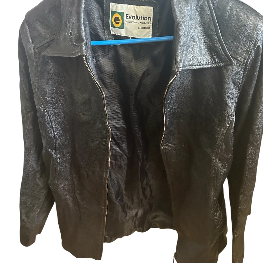 Evolution Black Leather Jacket - image 1